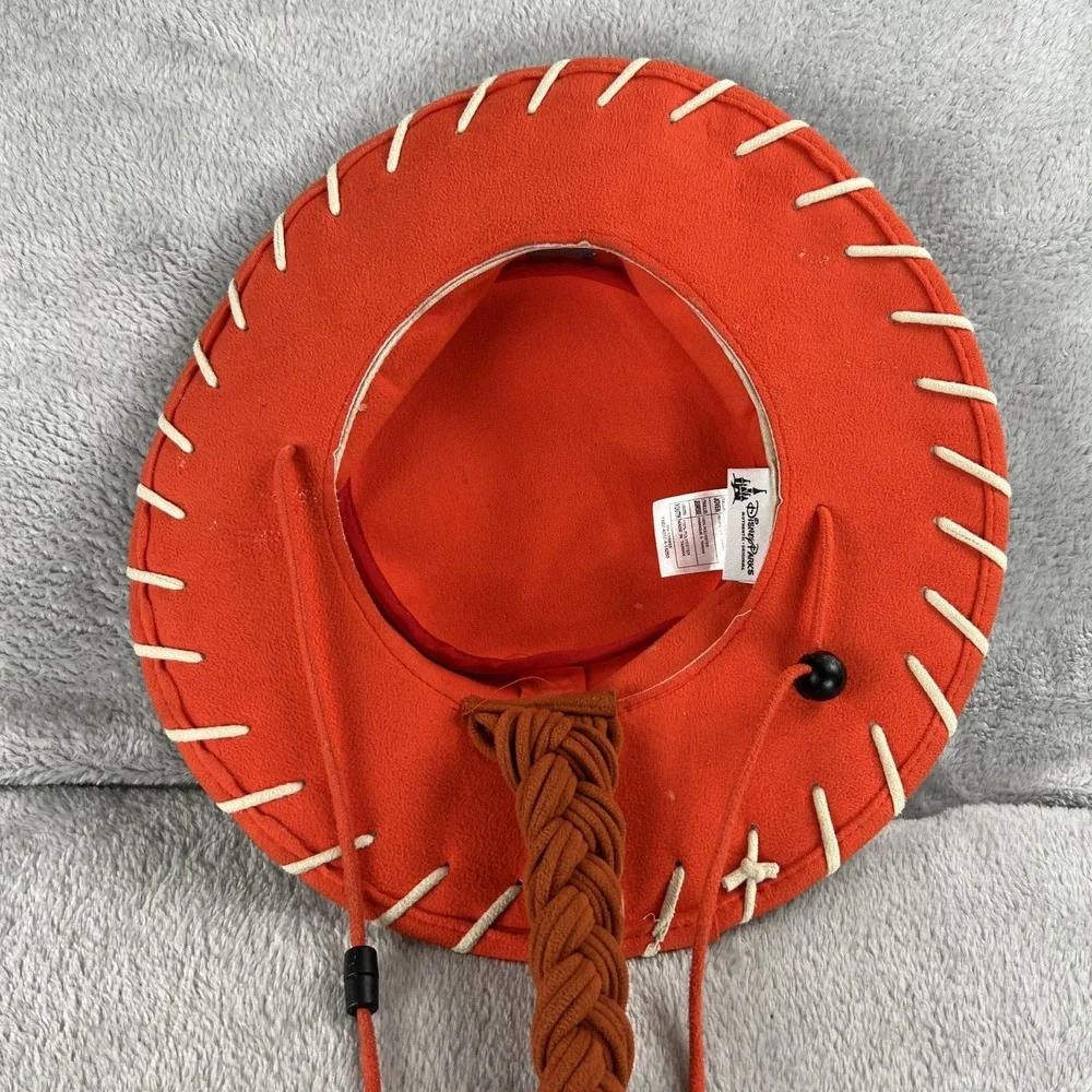 Disney Parks Jessie Cowgirl Hat Youth Red Toy Story Braid Badge Costume Kids